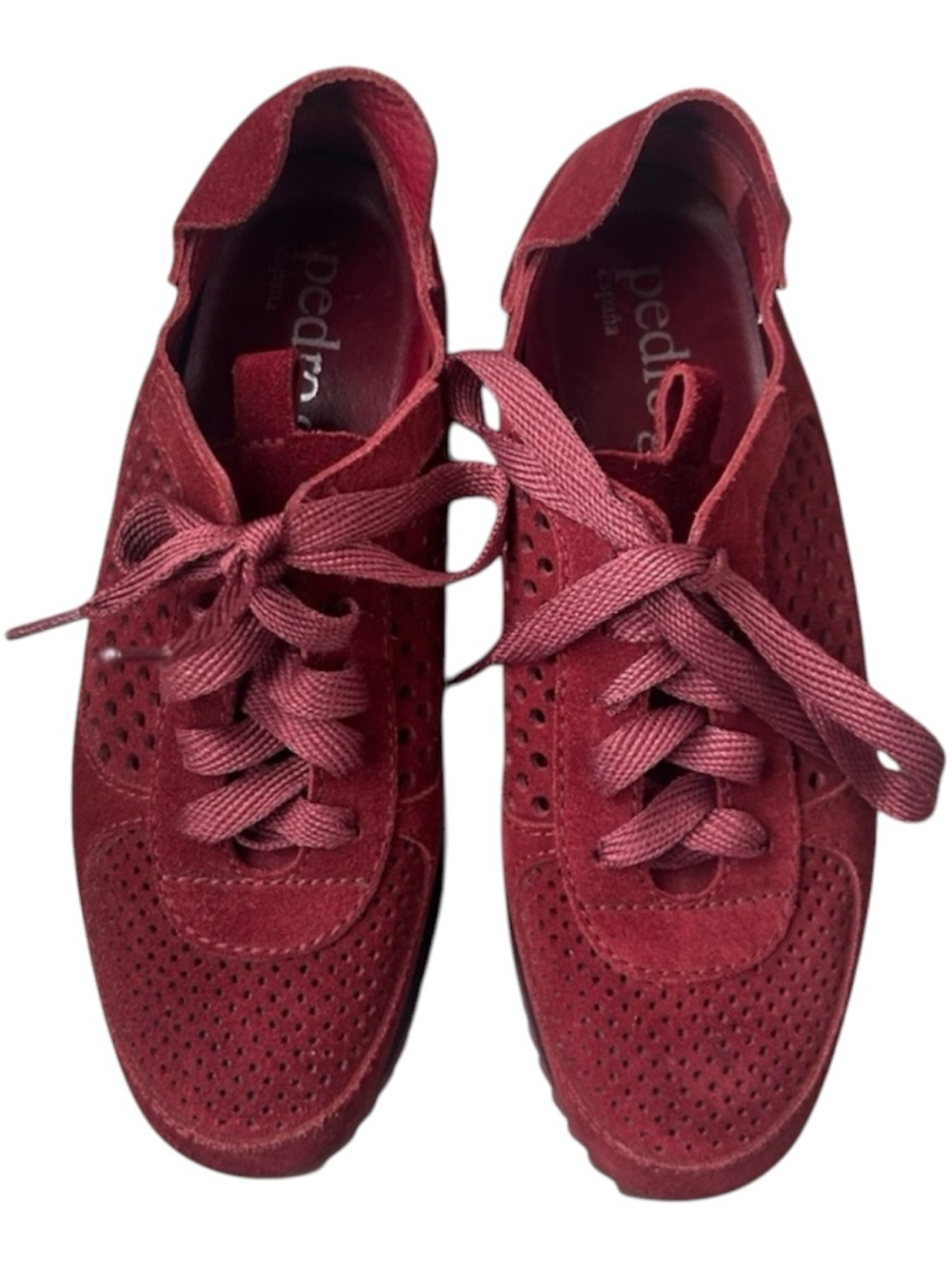 Pedro Garcia Omega Suede Sneakers Burgundy Size 36
